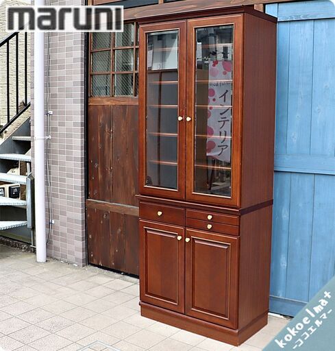 EFK46 マルニ木工 地中海シリーズ 6788 ダイニングボード 食器棚 マルニ木工｜maruni｜地中海｜ダイニングボード78｜食器棚 EFK46