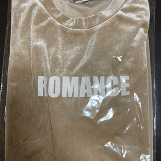 新品未使用　WEGO　ベロアロゴTシャツ　ベージュの画像