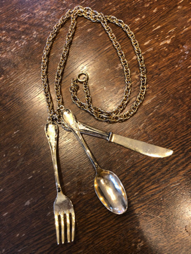 モスキーノ　ヴィンテージ ロングネックレス　カトラリー