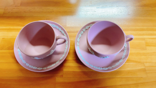 新品未使用✨ウエッジウッド☕️希少なピンクのペアカップアンドソーサー