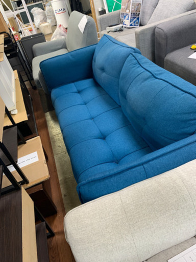 【成約済】3人掛けファブリックソファ