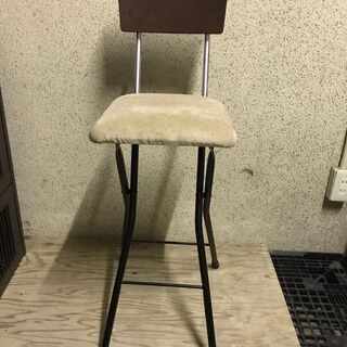 ルネセイコウ 折りたたみチェア ハイチェア 幅32cm×奥行47...