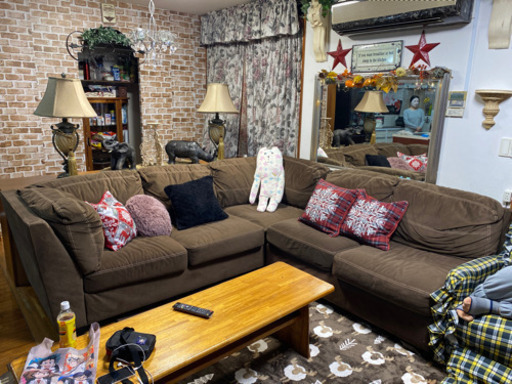 取り引き完了ASHLEYアメリカンソファフカフカL字型