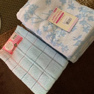 ふんわりやわらかフェイスタオル&バスタオルセット　新品お値下げしました