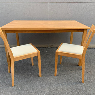 無印良品ダイニングテーブル＋チェア2脚セット【YY0206-2】