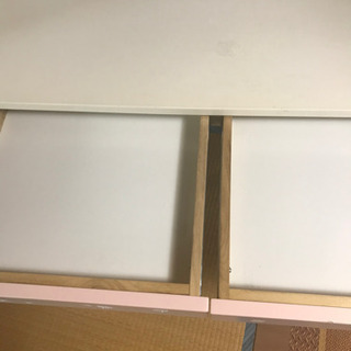 ピンク×白　学習机　(椅子無し)の画像