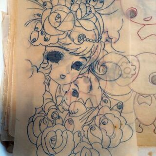 値下げ交渉あり。刺繍や染め物の下絵いろいろの画像