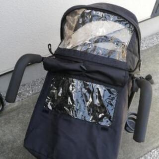 2人乗りベビーカー kinderwagon DUOシティHOP + レインカバーの画像