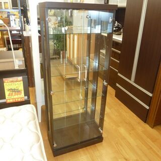値下げしましたk227☆ガラスショーケース☆不二貿易☆幅600㎜☆良品☆近隣配達、設置可能