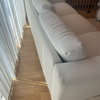 IKEA 3人掛けソファ　ライトグレーの画像