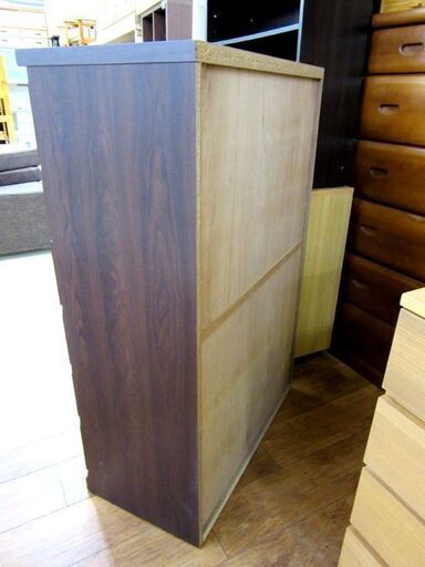 6段チェスト ブラウン 幅80×奥40.5×高120cm タンス こげ茶 衣類収納 箪笥  札幌 厚別店