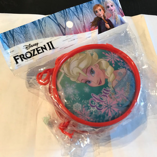 アナ雪ひも付き丸型コインケース