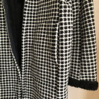 無料UNIQLO千鳥フリースコートの画像