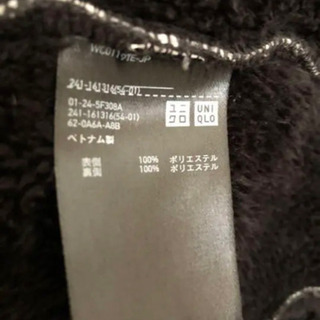 無料UNIQLO千鳥フリースコートの画像