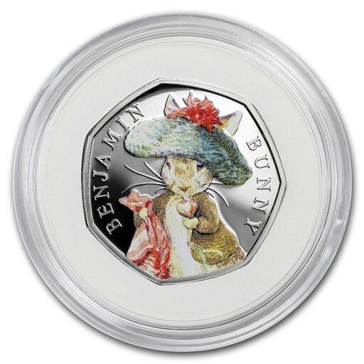 ベンジャミン バニー　銀貨 50ペンス　2017年発行　純銀貨幣　未使用