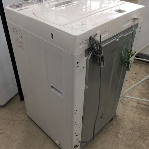 J531 ★6ヶ月保証付き★ SHARP シャープ 全自動洗濯機 ES-GE5C-W 5.5kg 2019年製 ホワイト クリーニング、動作確認済み