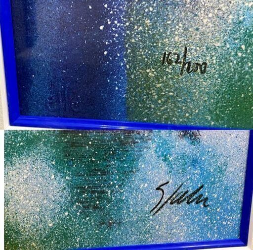 額装 ビクトールスパン シルクスクリーン クロス 162/200 サイン入り ポロ 真作 額縁 馬 額サイズ100×80cm ☆ Pa