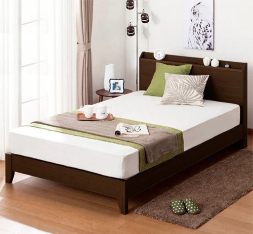 ニトリ】クイーンサイズ ベッドフレーム&マットレス&シーツ&羽毛布団