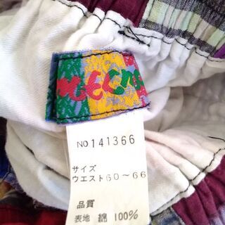 パッチワークコットンショートパンツMの画像