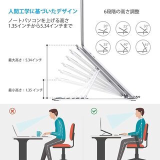 【新品・未使用】ノートパソコンスタンド（キャリングポーチ付）の画像
