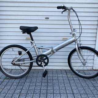 【折りたたみ自転車】 20インチ 変速なし　前後新品タイヤ　若林...