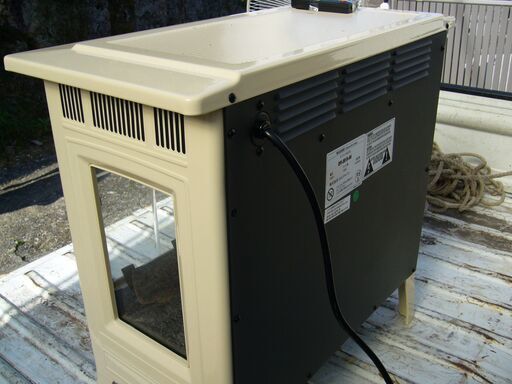 値下げQVCジャパン暖炉風電気温風機DFI-5010-04リモコン付