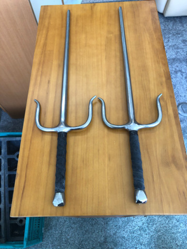2本セット 十手 サイ 金属製 ヴィンテージ しげん屋