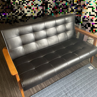 【お取引中】ダブルデイ　レザーソファ