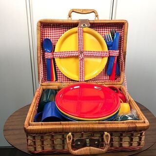 お取引中【おしゃピクに！】ピクニックバスケット　8セット入