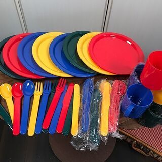 お取引中【おしゃピクに！】ピクニックバスケット　8セット入の画像