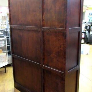 北海道民芸家具　キャビネット　書棚本棚　食器棚 北海道民芸調家具 キャビネット 幅120×奥37.5×高180cm 書棚 食器棚 3枚