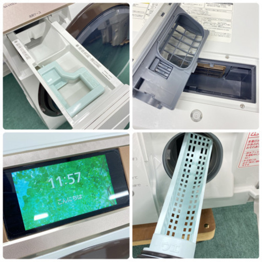 即効泡洗浄 温水洗浄 エコナビ搭載＊Panasonic 人気のドラム式洗濯機 2015年製 大容量１０キロ
