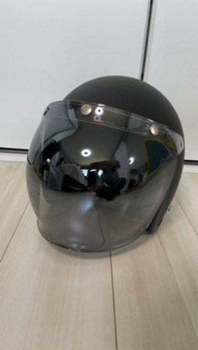 【直渡割引】DM2 スモールジェットヘルメット　ブラック艶消し　57〜60cm未満