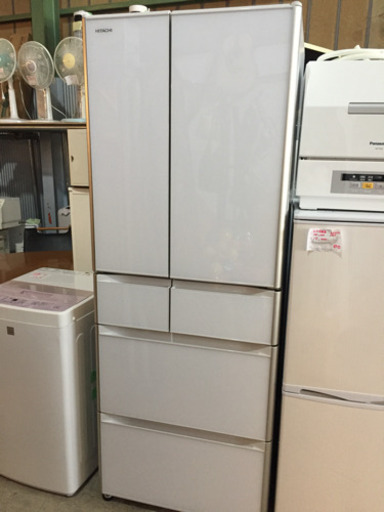 ★美品！★ HITACHI 真空チルド 冷凍冷蔵庫 R-XG51J 505L 6ドア クリスタルホワイト 2019年製