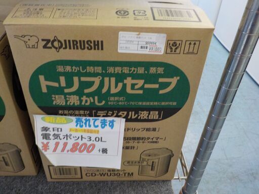 G:902694  電気ポット像印　3L　2019年　（新品）