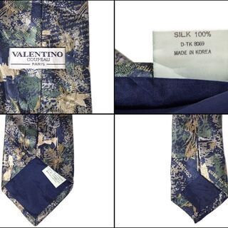 AA513 Valentino coupeau シルク100%  ネクタイ 花柄の画像
