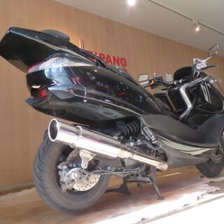 □ヤマハ マジェスティ 250 JBK-SG20J ブラック 走行距離25060kmkm 250cc 社外マフラー 実動! ビッグスクーター バイク 札幌発の画像