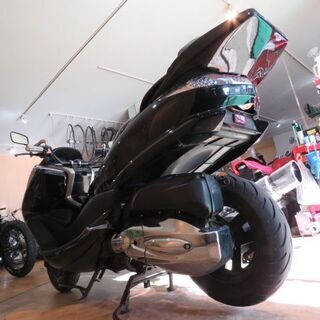 □ヤマハ マジェスティ 250 JBK-SG20J ブラック 走行距離25060kmkm 250cc 社外マフラー 実動! ビッグスクーター バイク 札幌発の画像
