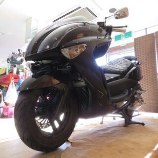 □ヤマハ マジェスティ 250 JBK-SG20J ブラック 走行距離25060kmkm 250cc 社外マフラー 実動! ビッグスクーター バイク 札幌発の画像