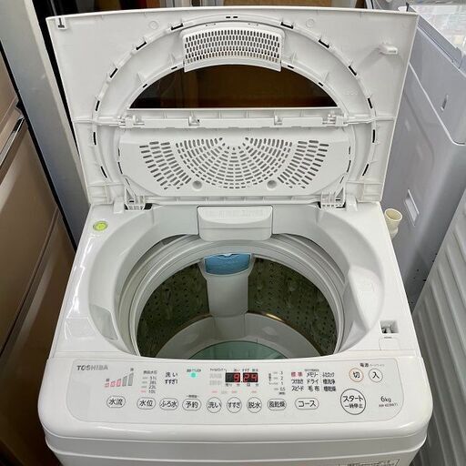 超美品【 TOSHIBA 】東芝 洗濯6.0㎏ 全自動洗濯機 DDインバーター マジックドラム 低騒音設計 AW-6D3M