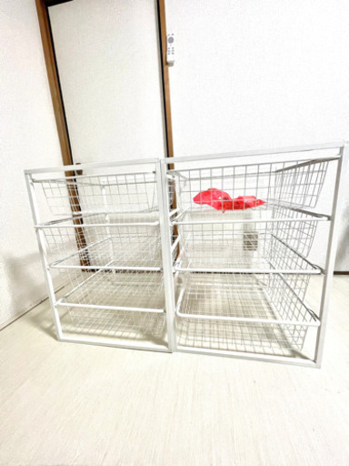 IKEAのラック2つセット☁️カゴ8つ付き