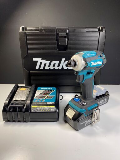 【中古】マキタ・18Ｖ充電式 インパクトドライバ 　TD171Ｄ（青）　BL1830×2　充電器　フルセット