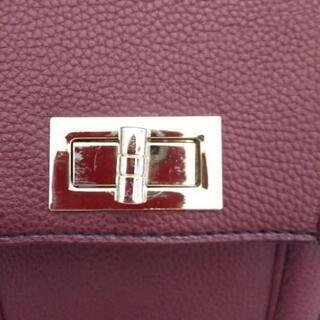 2way ショルダーバッグ ハンドバッグ えんじ色 美品 g1の画像