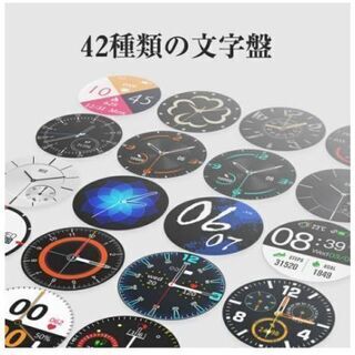 スマートウォッチ Bluetooth 5.2 体温測定可能 健康管理 iPhone Android LINE対応の画像