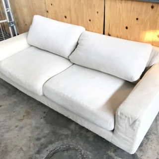 3人がけソファー【ホワイト】