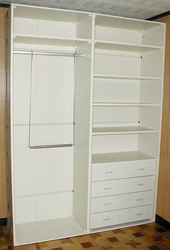 地震に強い壁固定設置用クローゼット タンス代わりに W169×H232×D47x