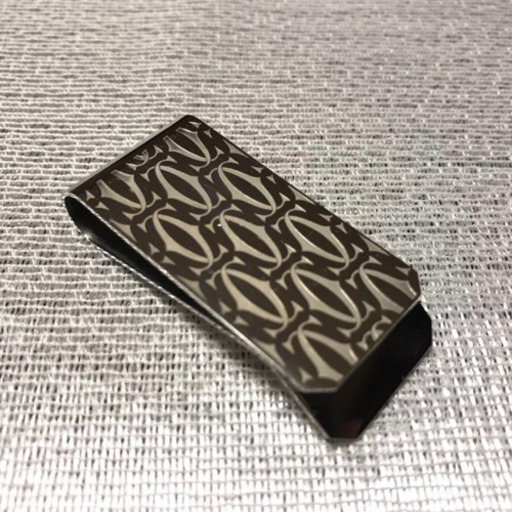 Cartier カルティエ 希少 マネークリップ シルバー 財布 服飾雑貨 ステンレス 総柄 ユニセックス 正規品 エルメス ルイヴィトン グッチ