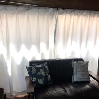 遮光カーテン・レース4点セット★美品！グレー★ニトリ 遮光2級★美品の画像