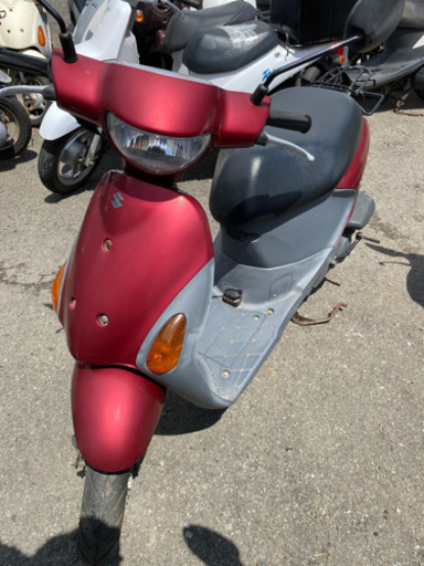 SUZUKI レッツ4 赤色　原付メットインスクーター　50cc 福岡市南区