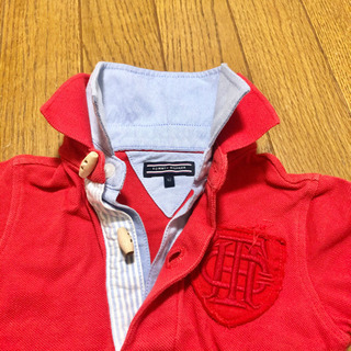 美品　Tommy Hilfiger ポロシャツ 鹿の子 レイヤード風の画像